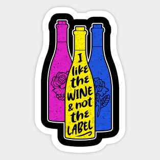 The wine not the label Sticker